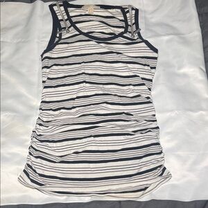 NWOT Michael Kors Black and White Striped Tank Top